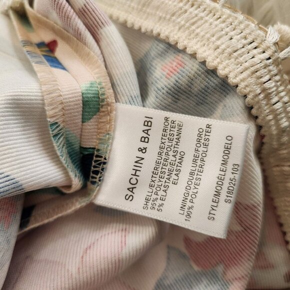 Sachin & Babi Hemuskudar Floral Tassel Short-Sleeve Cocktail Sheath Dress Size 0 - Picture 16 of 16